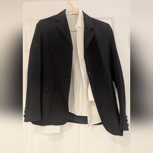 Black Blazer with White Dress Shirt